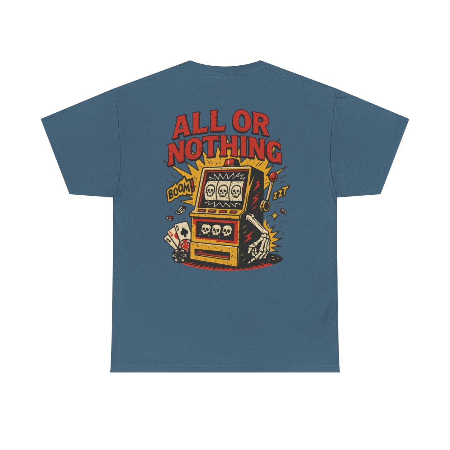 Mens Front Back print tee, Gambling Shirt, Casino Style Tee, Poker Lover Gift, Gaming Apparel, Slot Machine Graphic, Gambling Gift