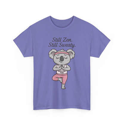 Funny Yoga Shirt for Women, Koala-Fied Yogi Tee, Still Zen Still Sweaty Workout Gift, Cute Animal Fitness T-Shirt, Zen Koala Yoga Tee