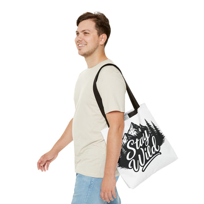 Stay Wild Tote Bag | Eco-friendly Shopping Bag, Adventure Tote, Outdoor Enthusiast Gift, Stylish Carryall, Perfect for Summer Adventures