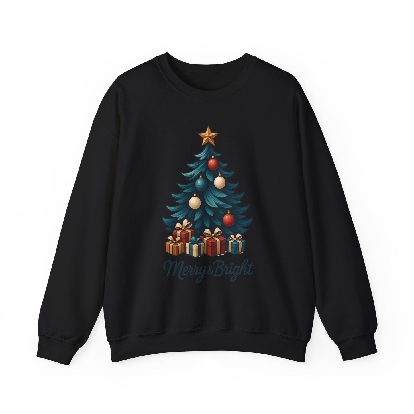 Merry Bright Christmas Sweatshirt, Cozy Holiday Pullover
