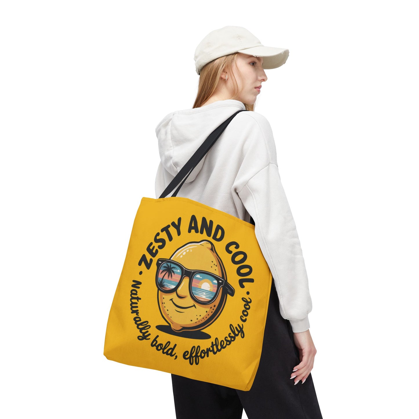 Zesty Lemon Tote Bag - Fun & Bold Carry-All for Everyday Use, Summer, Beach Days, Gifts, Eco-Friendly Shopping, Large Tote Bag