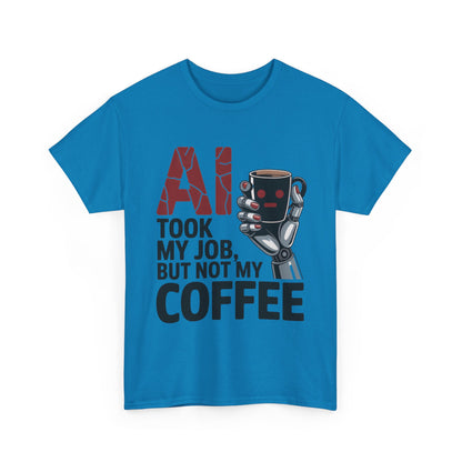 Women's AI Coffee T-Shirt, Funny Robot Job Humor Tee, Geek Sarcastic Gift for Her, Sarcastic Work Shirt, Career Humor