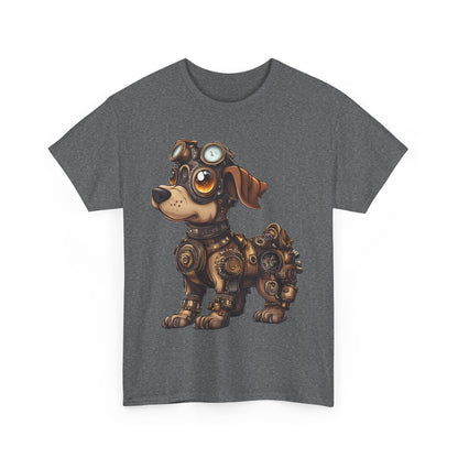 Cyberpunk Pup Design Mens Tee, Steampunk Dog Tee, Dog Lover Gift, Vintage Style, Fun Graphic Tee, Quirky Pet Apparel