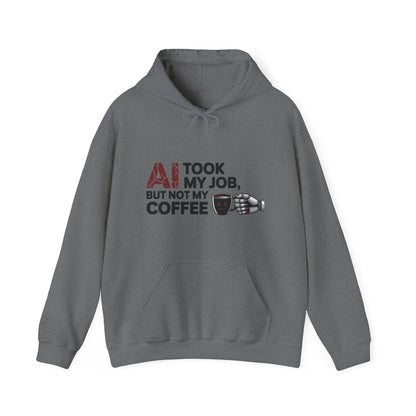 Women's AI Coffee Hoodie, Funny Robot Humor Pullover, Geek Job Joke Sweatshirt Gift, Sarcastic Work Shirt, Office Humor