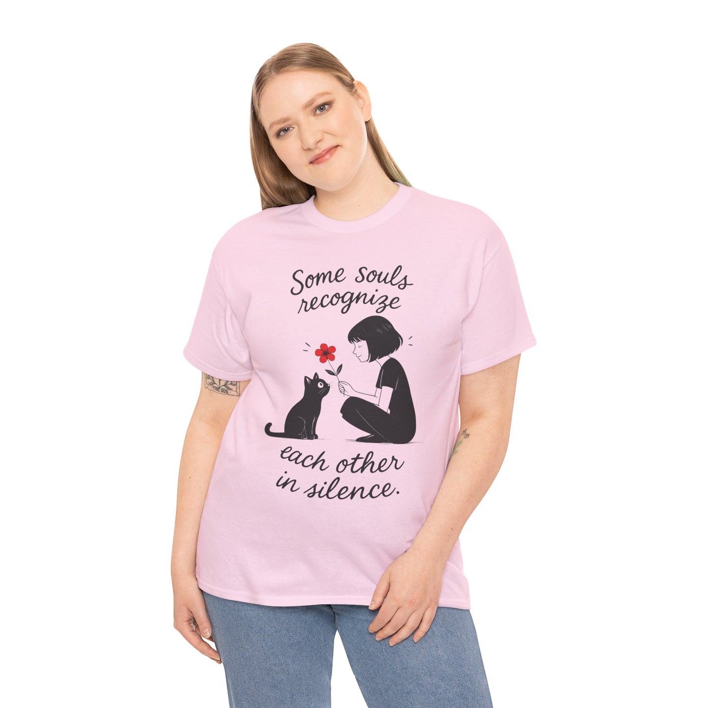 Cat Lover's Heavy Cotton Tee, Cute Cat Shirt, Pet Owner Gift, Animal Lover Apparel, Birthday Gift for Her, Women's Cotton T-Shirt, Cat Lover