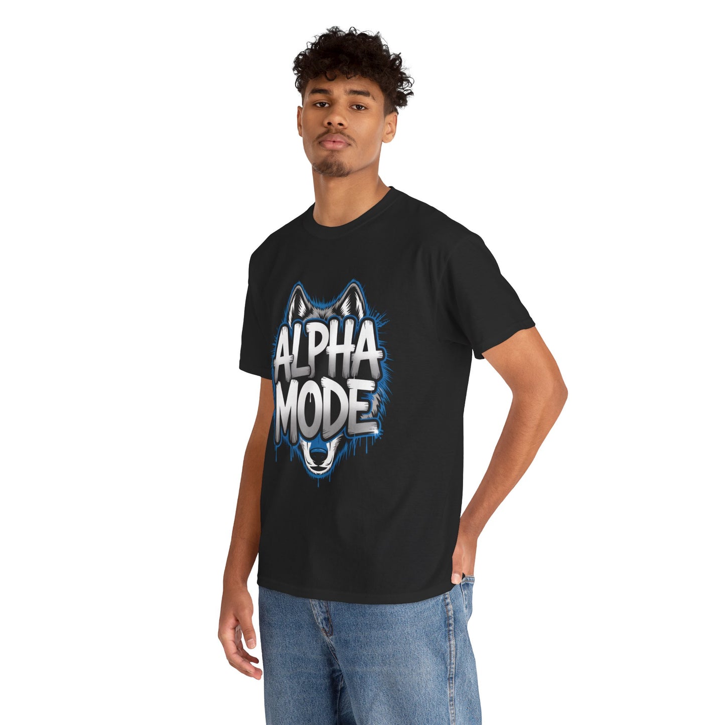 Alpha Mode Wolf Graphic Mens T-Shirt Streetwear, Alpha Tee, Wolf Tee, Street Tee, Wolf Art