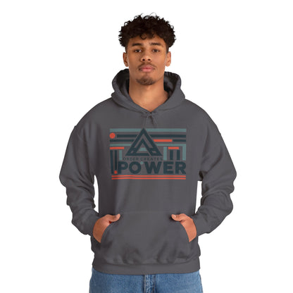 Men's Hoodie Order Creates Power, Geometric Minimal Motivational Graphic Pullover Hoodie, Mens Heavy Blend™ Hooded Sweatshirt