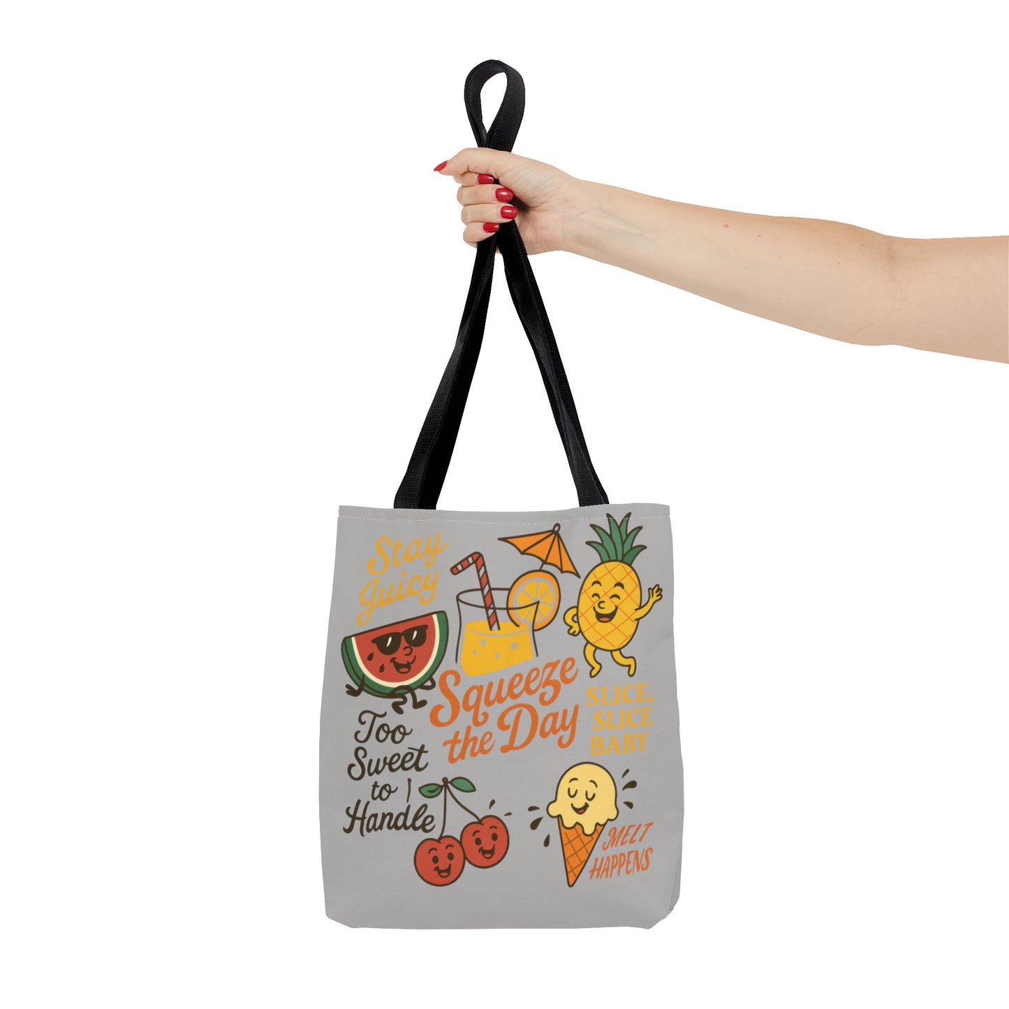 Juicy Summer Tote Bag, Fun Beach Carryall, Perfect for Grocery Shopping, Reusable Market Tote, Cute Gift for Fruit Lovers, Large Tote Bag