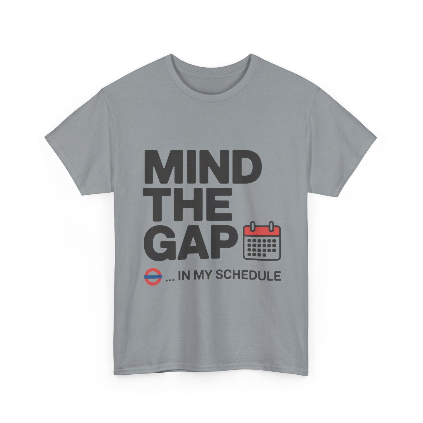Funny Mind The Gap T-Shirt for Men, London Underground Inspired Schedule Tee, Office Humor Shirt