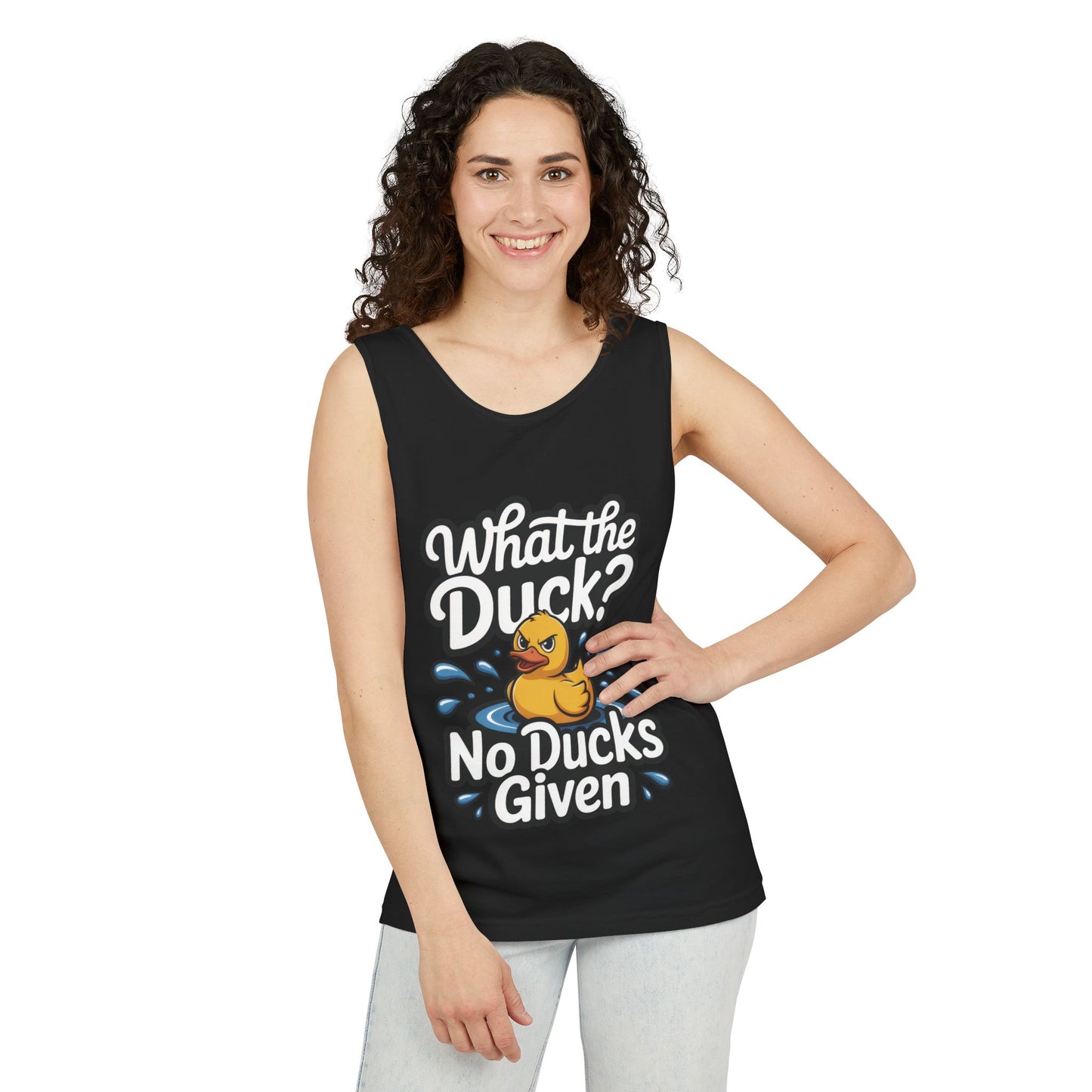 What The Duck Funny Womens Tank Top, No Ducks Given Tee, Sarcastic Duck Tee, Rubber Duck Graphic Tank, Humor Gift For Her,Beach Party Outfit