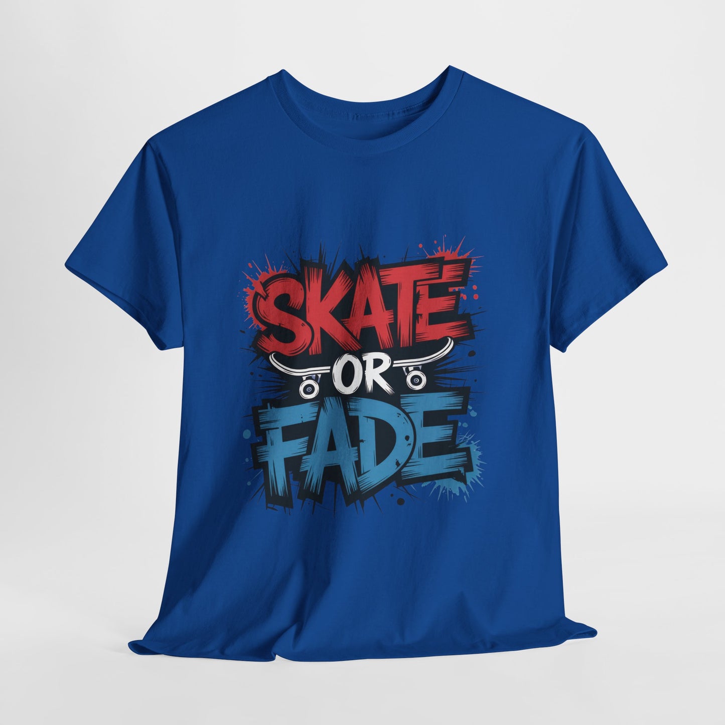 Skate Or Fade Men's T-Shirt, Graffiti Skateboarding Graphic Tee, Urban Streetwear Skater Top