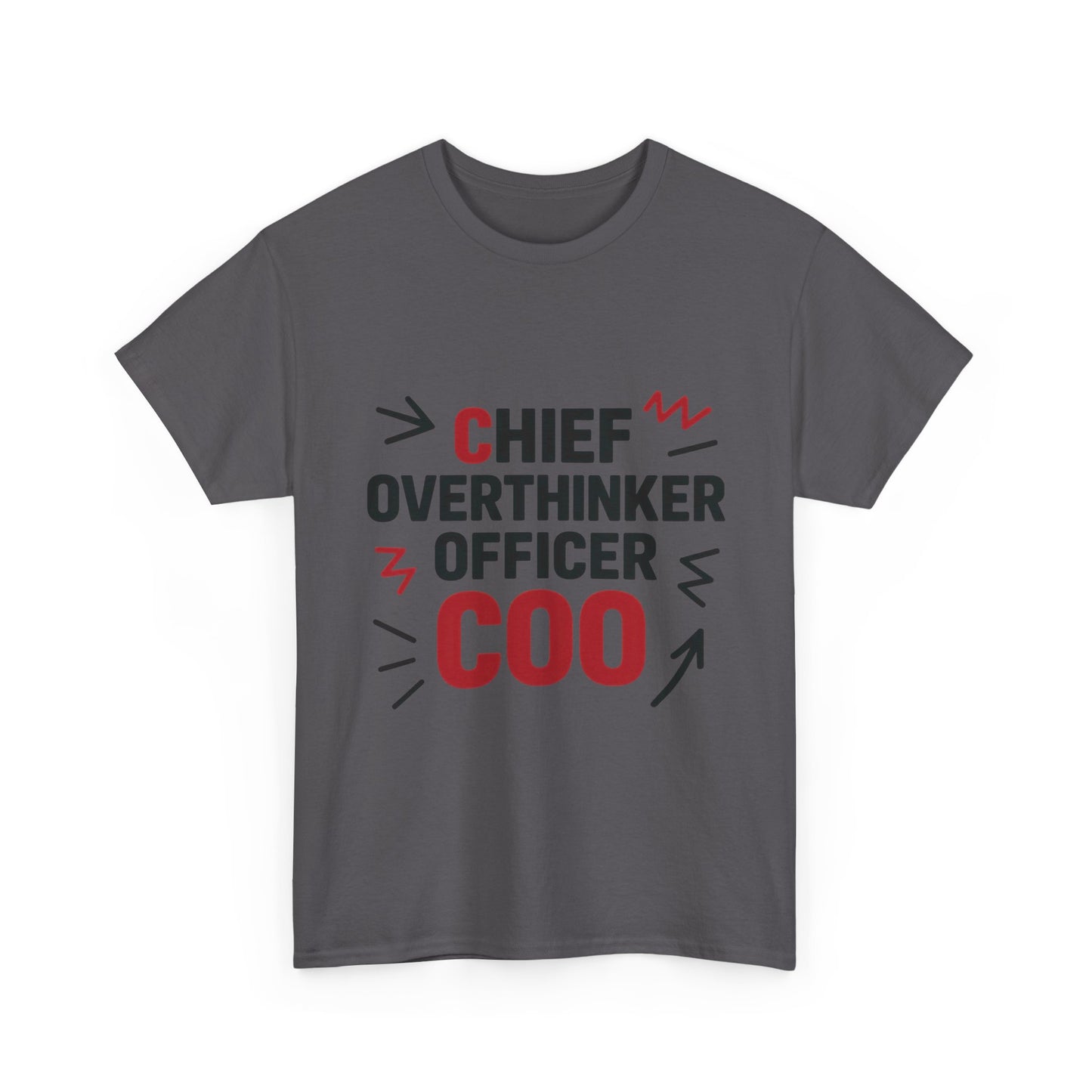 Men's COO T-Shirt, Chief Overthinker Officer Funny Graphic Tee, Office Humor Shirt for Him