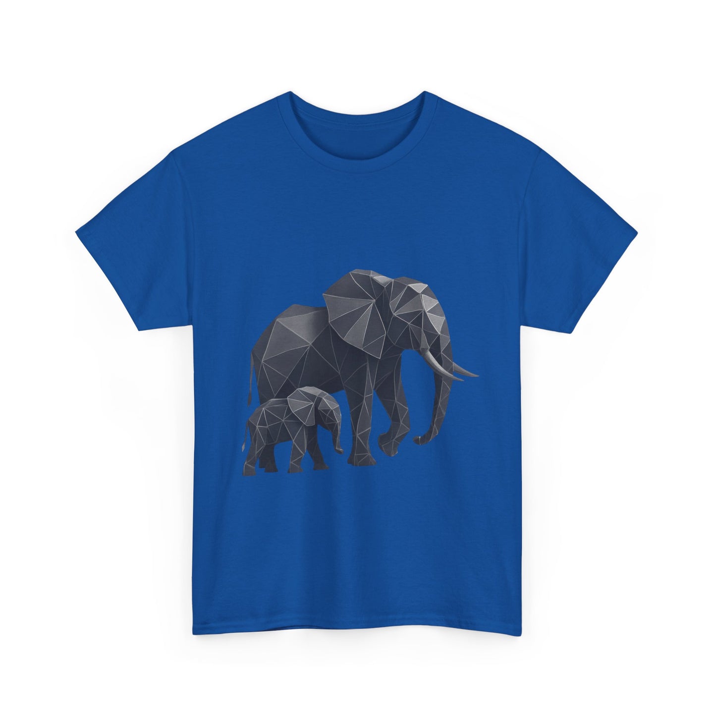 Geometric Elephant Tee - Minimalist Art Shirt, Nature Lover Gift, Animal Print T-Shirt, Unisex Cotton Tee, Eco-Friendly Wear