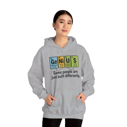 Funny Womens Genius Hoodie, Periodic Table Science Pullover, Nerdy Chemistry Sweatshirt for Her, Science Lover Apparel, Funny Chemistry Gift