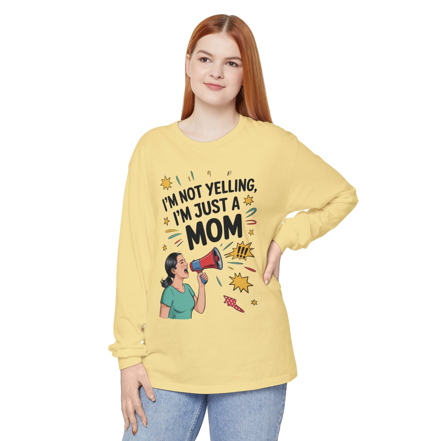 Funny Mom Long Sleeve T-Shirt, I'm Not Yelling I'm Just a Mom, Mother's Day Gift, Loud Mom Life Tank Top,  Mother's Day Apparel