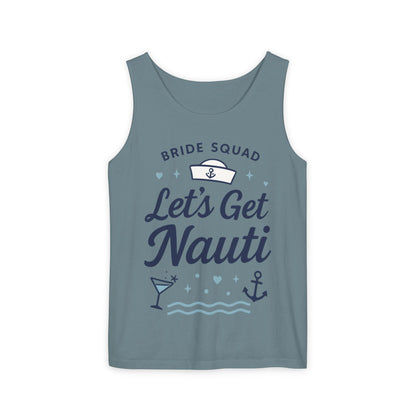 Lets Get Nauti Tank Top, Nautical Bachelorette Party Tee, Bride Squad Gift, Bridesmaid Hen Party Top, Fun Nautical Wedding Shirt