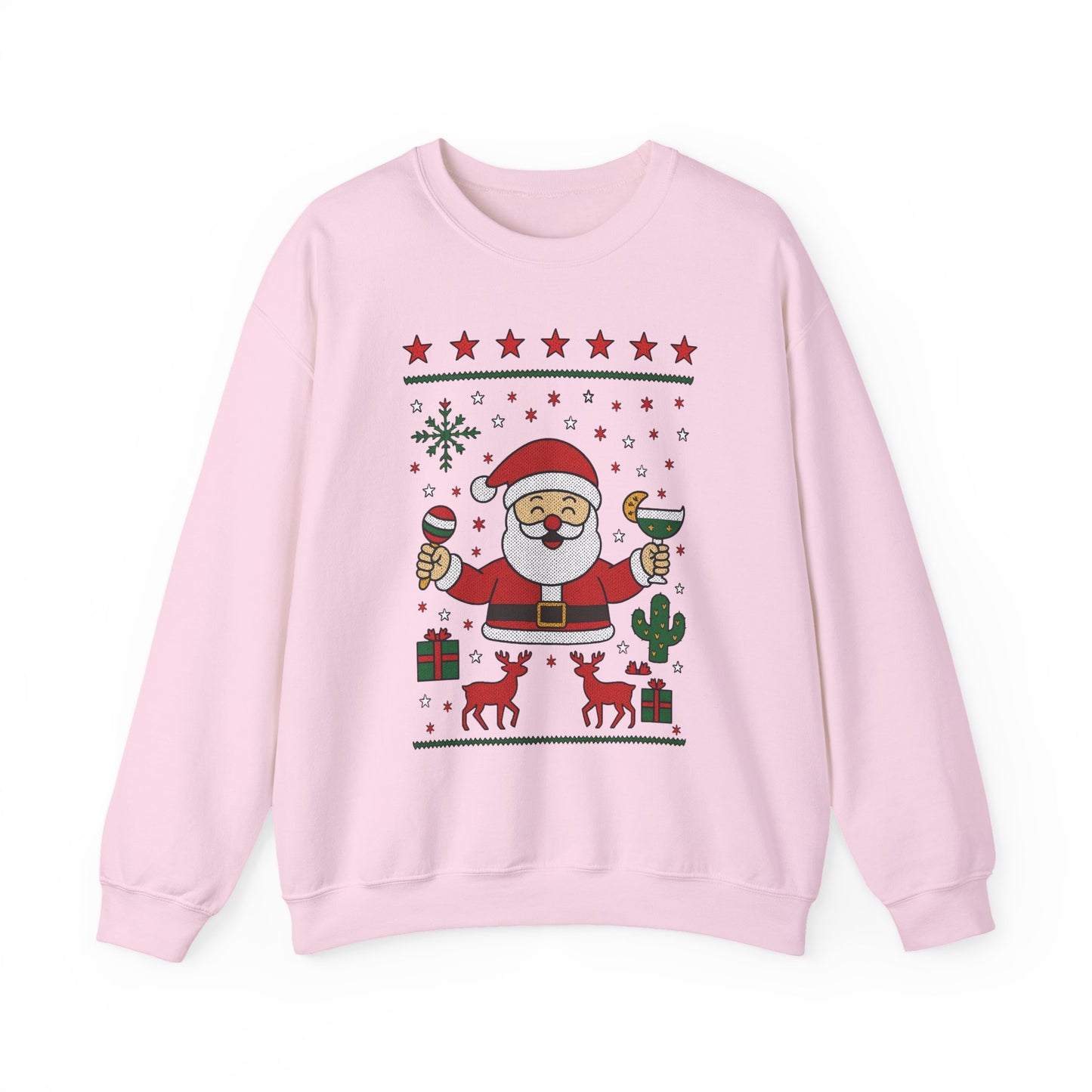 Funny Santa Women's Christmas Sweatshirt, Holiday Party Pullover