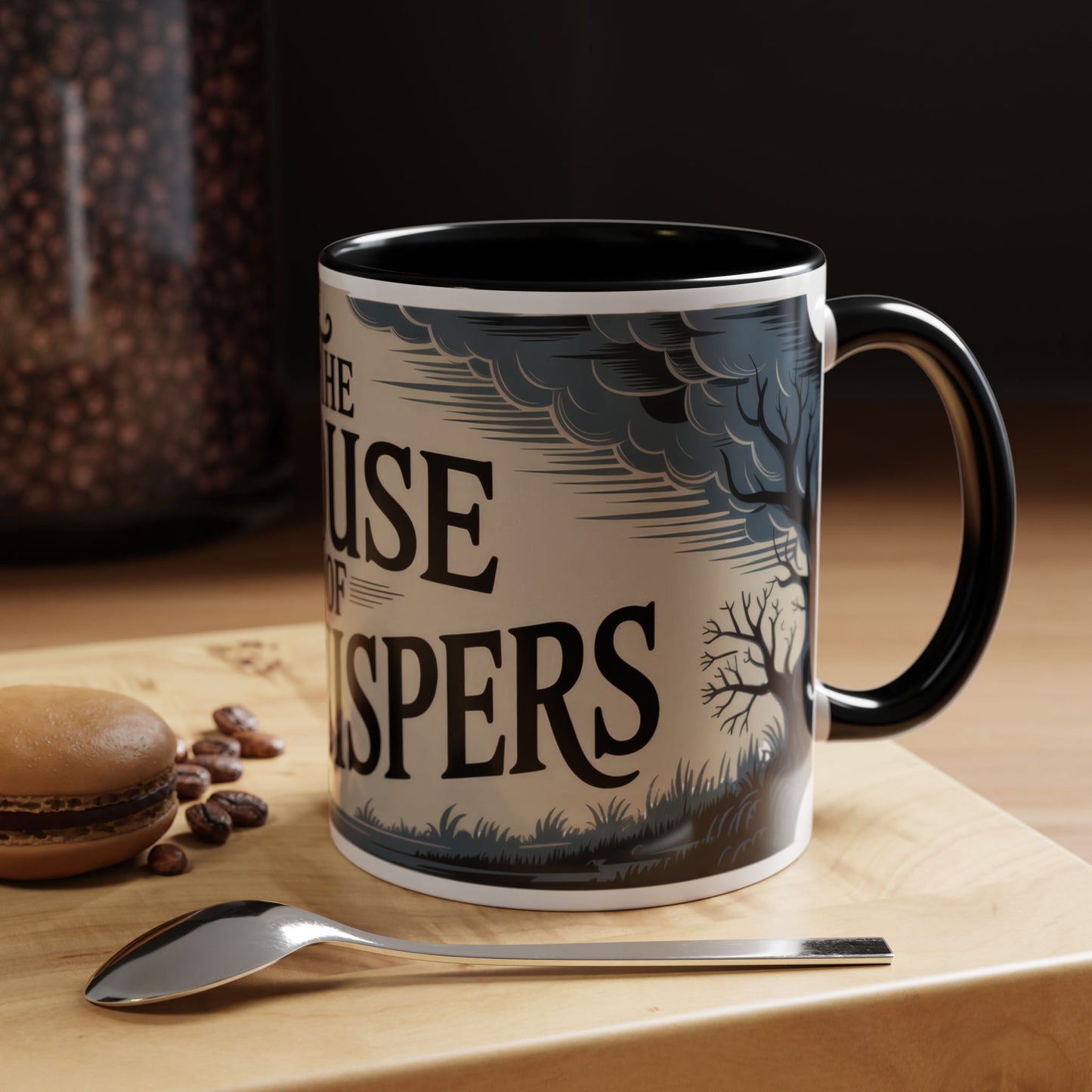 The House of Whispers Mug, Haunted Mansion Gothic Coffee Cup, Spooky Halloween Gift for Horror Lovers, Accent Coffee Mug (11, 15oz)