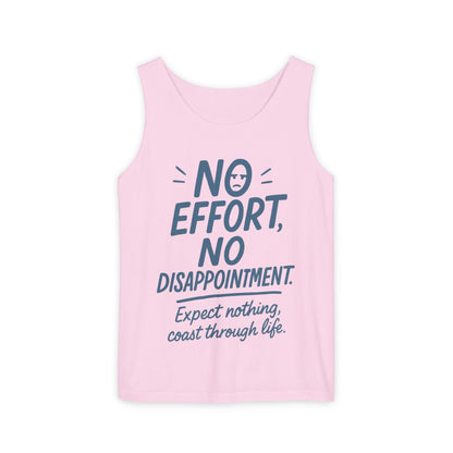 No Effort Womens Tank Top, Funny Lazy Life Quote, Workout Humor Sleeveless Shirt, Casual Gym Top, Gift for Her, Perfect for Lazy Days