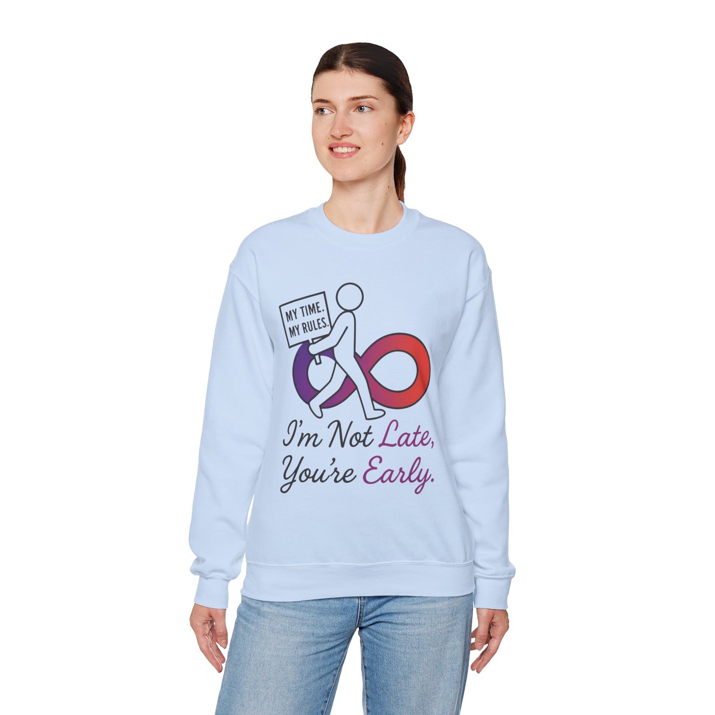 My Time, My Rules Funny Crewneck Sweatshirt, Womens Pullover, Gift for Her, Birthdays, Humor Clothing, Casual Style