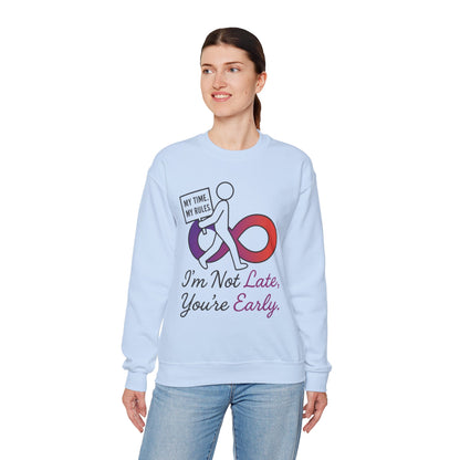 My Time, My Rules Funny Crewneck Sweatshirt, Womens Pullover, Gift for Her, Birthdays, Humor Clothing, Casual Style