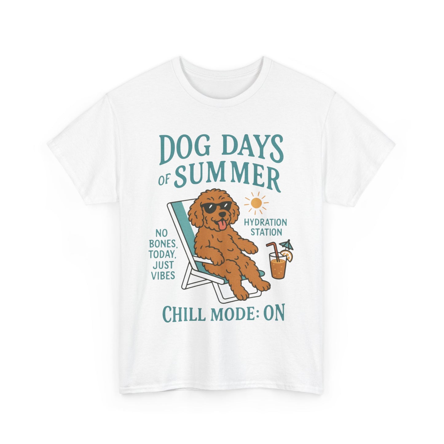 Dog Days of Summer Shirt, Funny Cute Dog Graphic Womens T-Shirt, Chill Mode ON Tee, Summer Puppy Vibes Gift, Dog Lover Gift