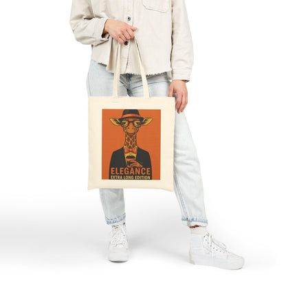 Elegant Giraffe Canvas Tote Bag, Eco-Friendly Fashion, Reusable Shopping, Gift for Animal Lovers, Unique Design, Stylish Carry-All