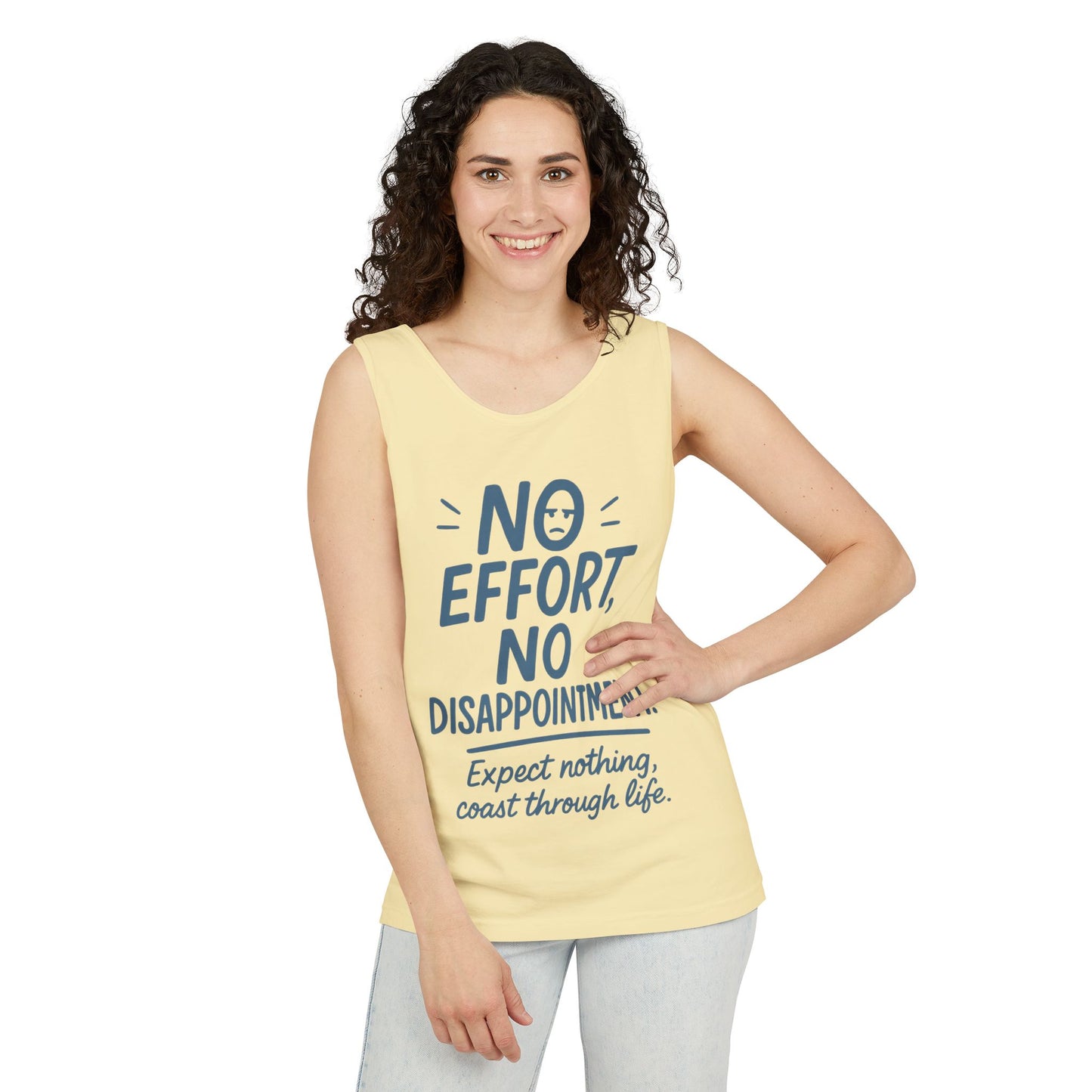 No Effort Womens Tank Top, Funny Lazy Life Quote, Workout Humor Sleeveless Shirt, Casual Gym Top, Gift for Her, Perfect for Lazy Days