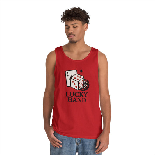 Lucky Hand Unisex Tnak Top, Gambling Tee, Casino Wear, Good Luck Gift, Poker T-Shirt, Casual Vintage Style, Gym Clothing