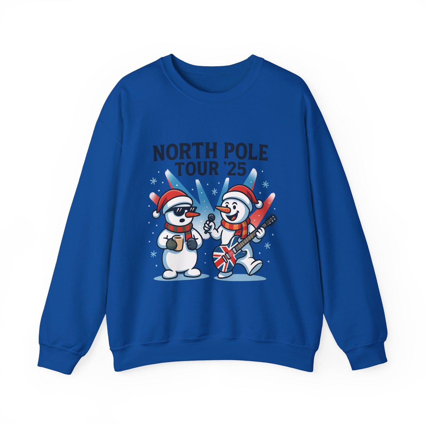 North Pole Tour 25 Women's Christmas Sweatshirt, Funny Rock Holiday Jumper