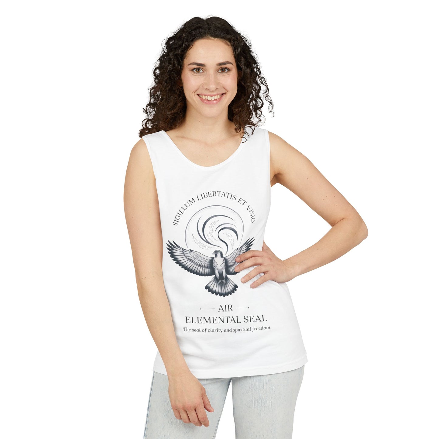Air Elemental Seal Tank Top, Clarity & Spiritual Freedom Symbol Tee, Unisex Elemental Shirt, Vision Totem Gift, Spiritual Gift