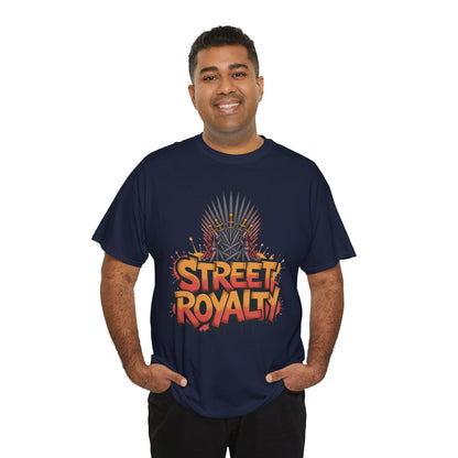 Street Royalty Men's T-Shirt, Graffiti Crown Graphic Tee, Urban Streetwear Top for Skaters and Hip Hop Style