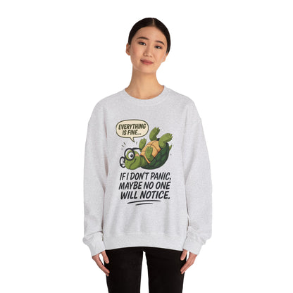 Casual Humor Unisex Sweatshirt, Perfect Gift for Anxiety Relief, Social Anxiety Joke, Quirky Graphic Sweatshirt, Introvert Humor Gift