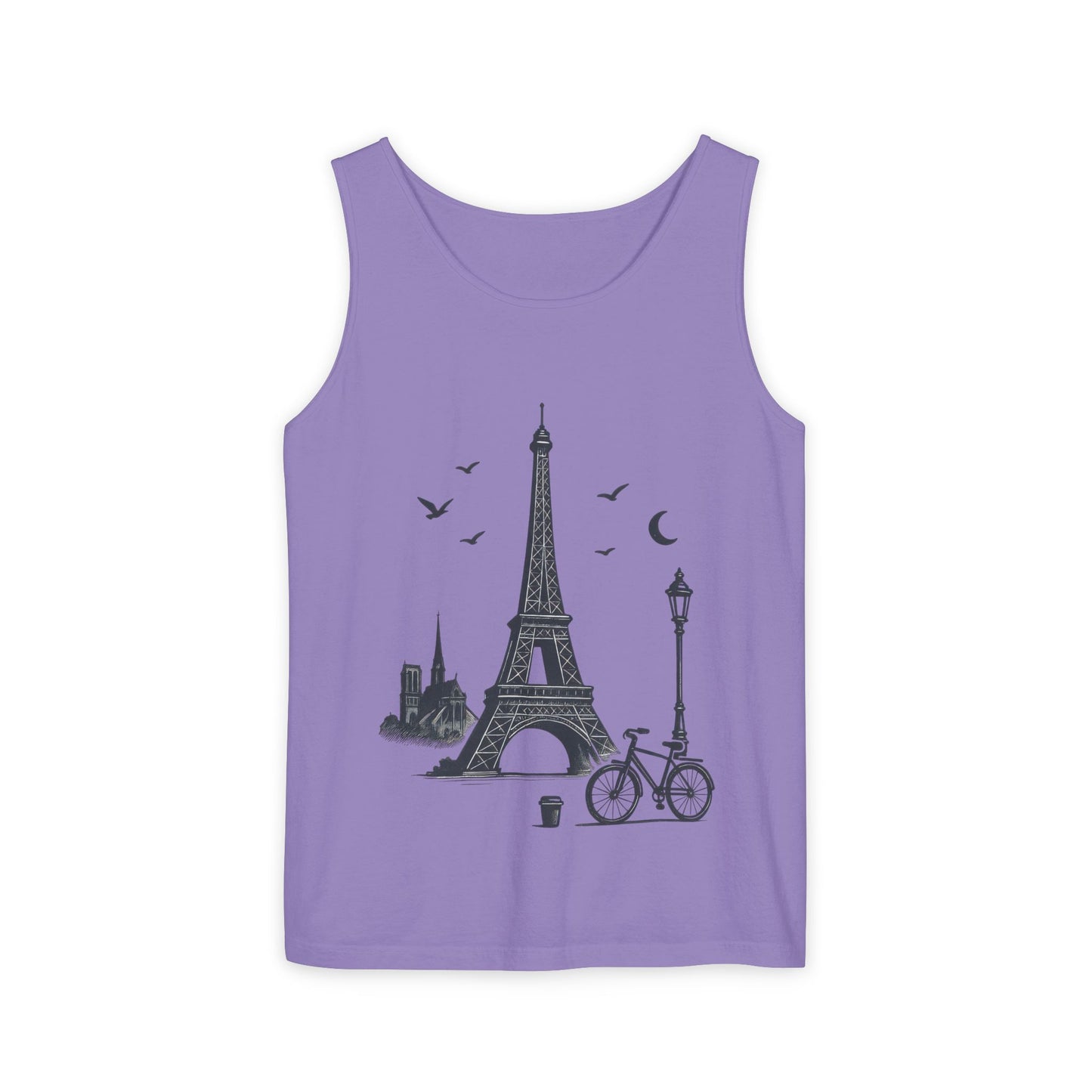 Parisian Dreams Tank Top, Unisex Summer Wear, Graphic Tee, Travel Inspired Apparel, Vacation Outfit, Casual Tank for All Occasions