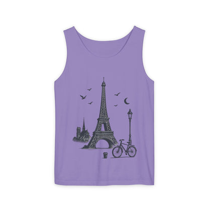 Parisian Dreams Tank Top, Unisex Summer Wear, Graphic Tee, Travel Inspired Apparel, Vacation Outfit, Casual Tank for All Occasions
