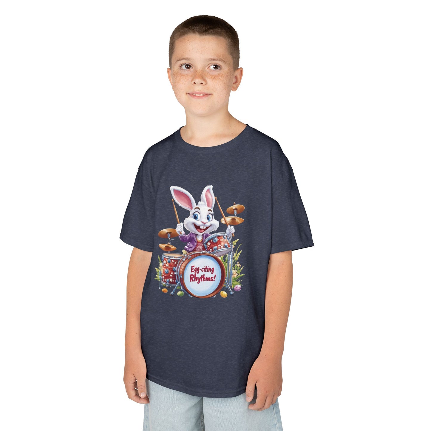 Easter Bunny Drummers Tee | Kids Cotton T-Shirt, Fun Easter Gift, Spring Celebration Shirt, Playful Kids Apparel, Drum Shirt
