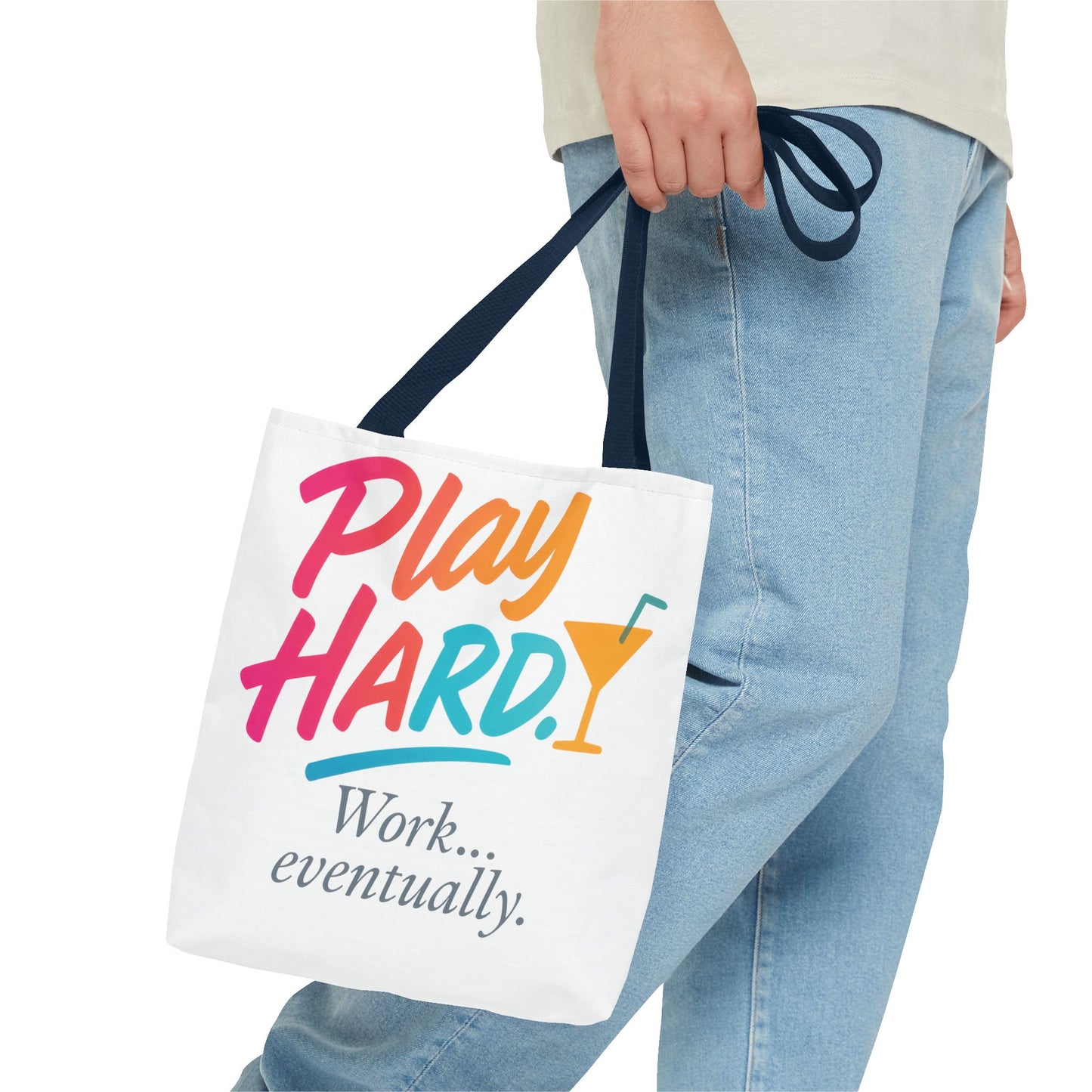 Play Hard Tote Bag - Fun, Stylish, Tote for Work & Play, Summer, Gift, Beach Bag, Everyday Carry, Beach Weekender Bag, large canvas bag