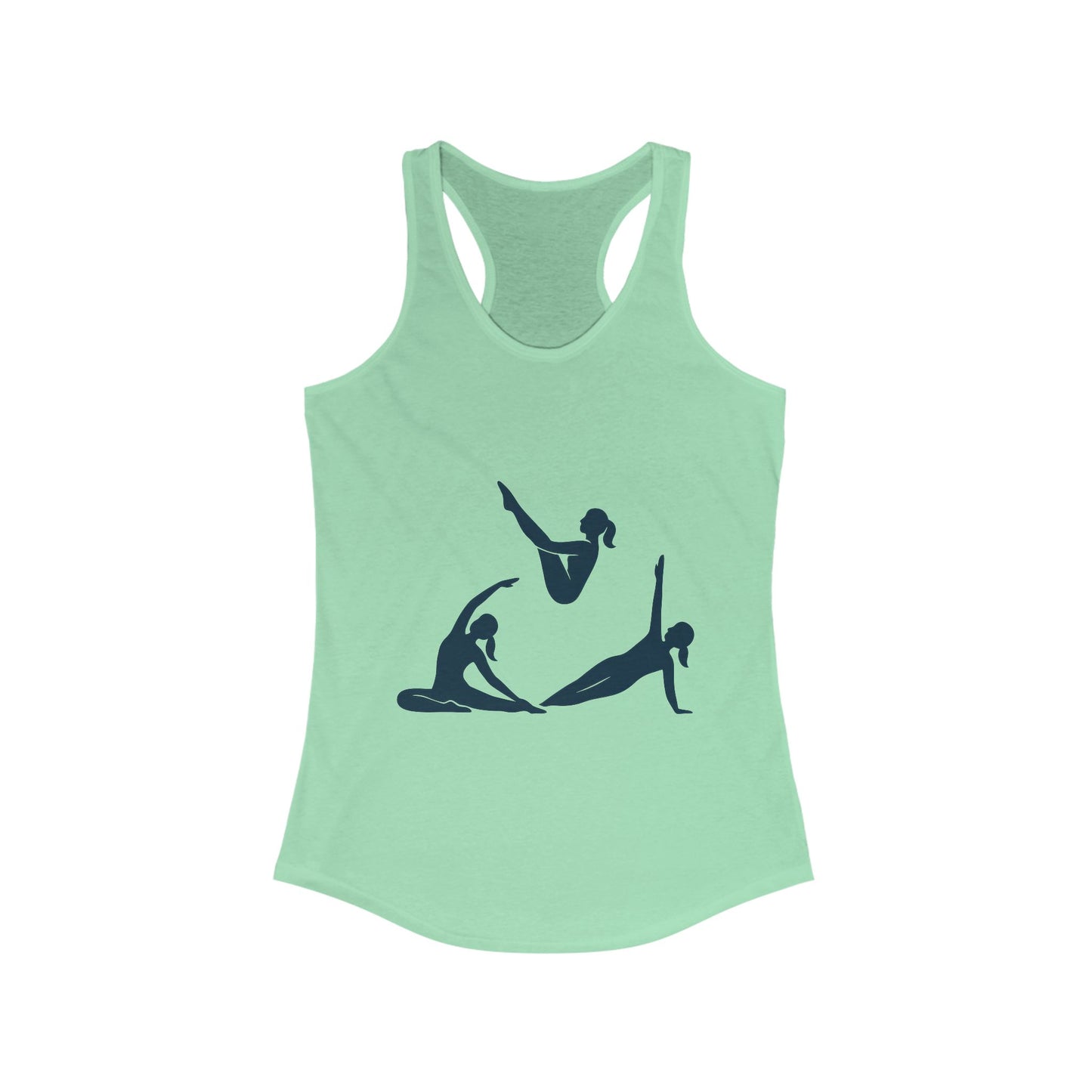 Women's Ideal Racerback Tank, Womens Pilates Tank Top, Yoga Fitness Graphic Top, Cute Workout Gym Shirt