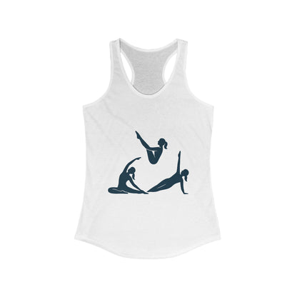Women's Ideal Racerback Tank, Womens Pilates Tank Top, Yoga Fitness Graphic Top, Cute Workout Gym Shirt