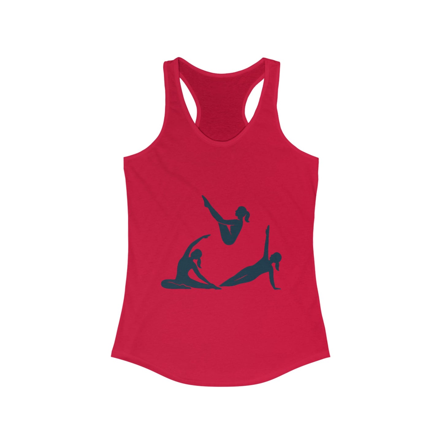 Women's Ideal Racerback Tank, Womens Pilates Tank Top, Yoga Fitness Graphic Top, Cute Workout Gym Shirt
