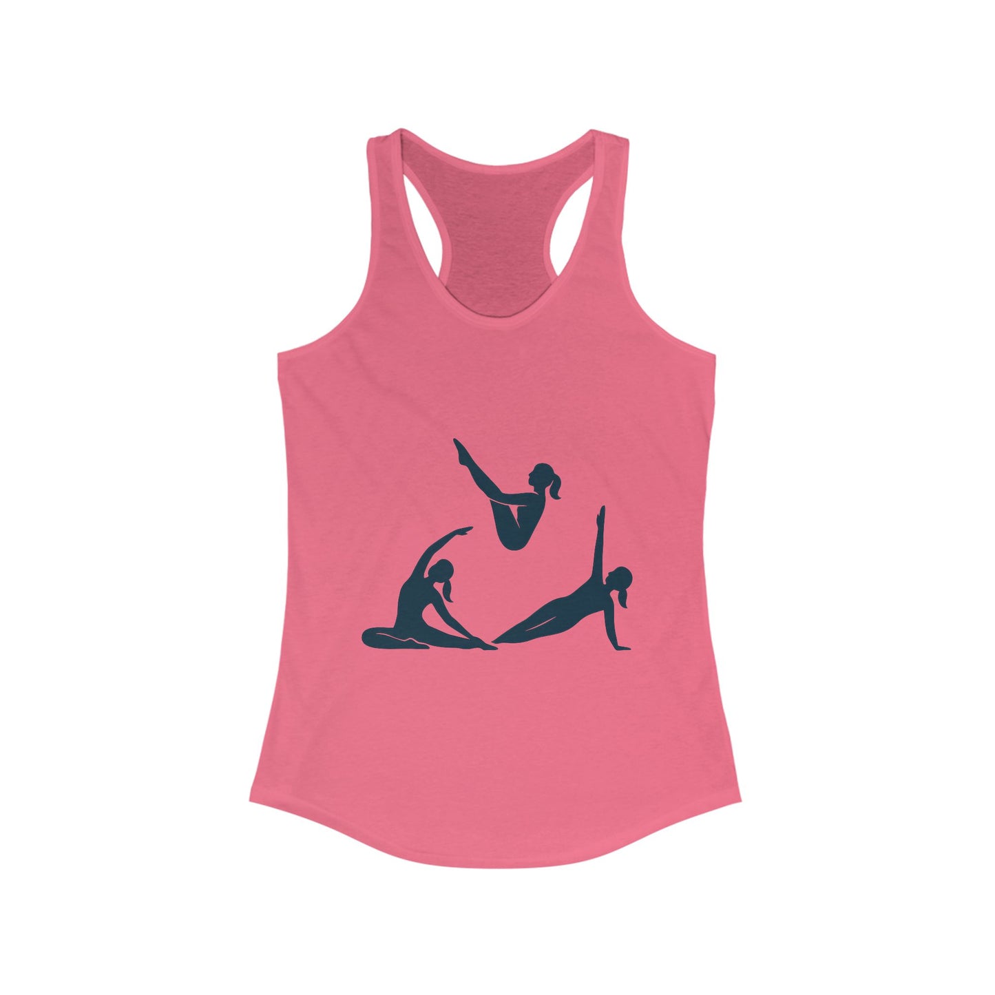 Women's Ideal Racerback Tank, Womens Pilates Tank Top, Yoga Fitness Graphic Top, Cute Workout Gym Shirt