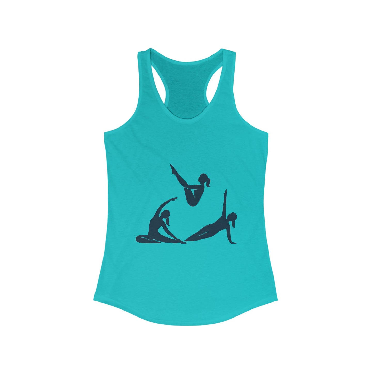 Women's Ideal Racerback Tank, Womens Pilates Tank Top, Yoga Fitness Graphic Top, Cute Workout Gym Shirt