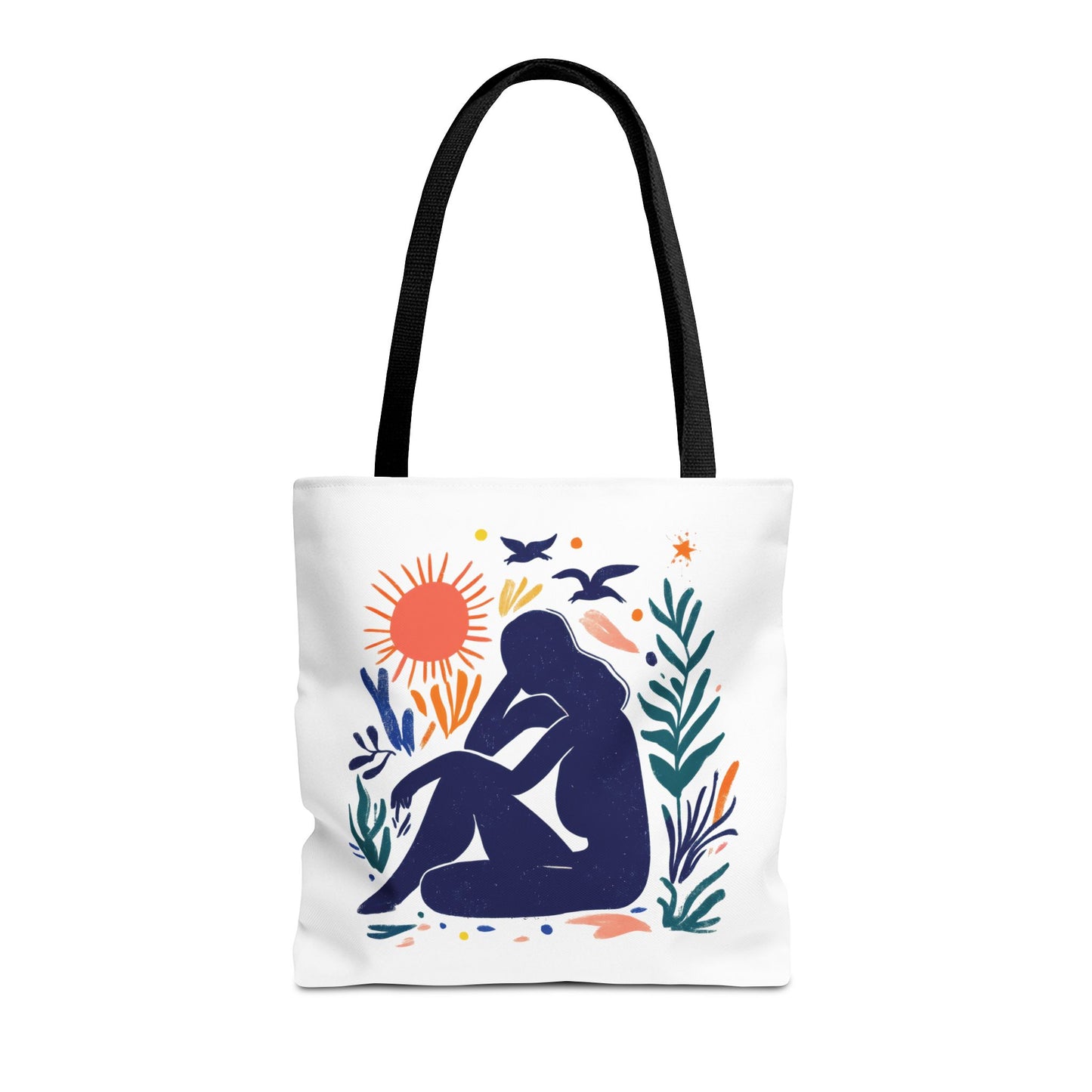 Boho Art Tote Bag, Versatile Eco-Friendly Carryall, Gift for Her, Summer Outing, Beach Bag, Reusable Shopping Tote