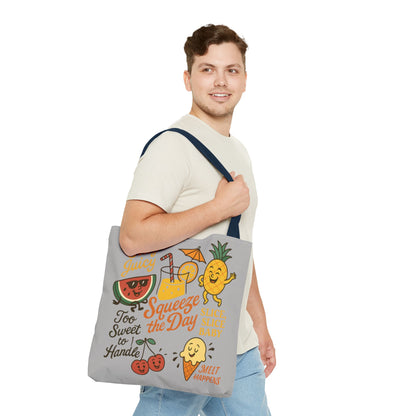 Juicy Summer Tote Bag, Fun Beach Carryall, Perfect for Grocery Shopping, Reusable Market Tote, Cute Gift for Fruit Lovers, Large Tote Bag
