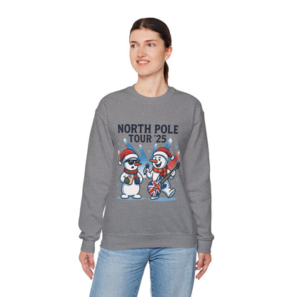 North Pole Tour 25 Women's Christmas Sweatshirt, Funny Rock Holiday Jumper