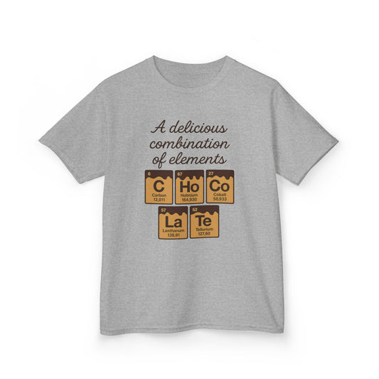 Funny Chocolate Science Young Girl T-Shirt, Choco-LaTe Element Shirt, Sweet Science Gift, Children's Gift, Birthday Party