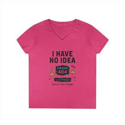 Error 404 V-Neck T-Shirt, Funny Tee, Casual Wear, Gift for Tech Lovers, Geeky Humor Shirt, Unique Birthday Present