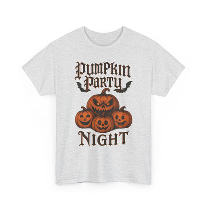Pumpkin Party Night Shirt, Women's Halloween Gothic Pumpkin T-Shirt, Spooky Jack O Lantern Party Tee, Cute Scary Fall Shirt