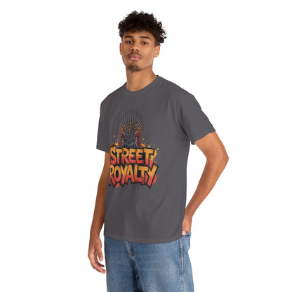 Street Royalty Men's T-Shirt, Graffiti Crown Graphic Tee, Urban Streetwear Top for Skaters and Hip Hop Style