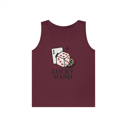 Lucky Hand Unisex Tnak Top, Gambling Tee, Casino Wear, Good Luck Gift, Poker T-Shirt, Casual Vintage Style, Gym Clothing